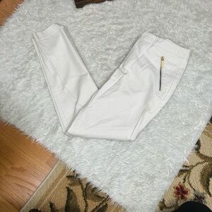 Michael Kors slim leg white pants